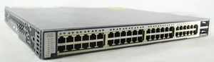 Cisco WS-C3750E-48PD-SF Catalyst 3750-E 48Port Gib PoE-48 Switch - Picture 1 of 7