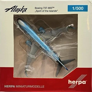 Alaska Airlines Boeing 737-800 Spirit of the Islands Modell 1:500 NEU & OVP - Bild 1 von 2