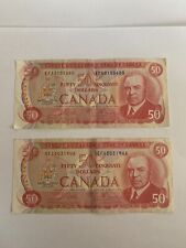 1975 Canada 50 Dollar  Lawson / Bouey Bank Note Circulated