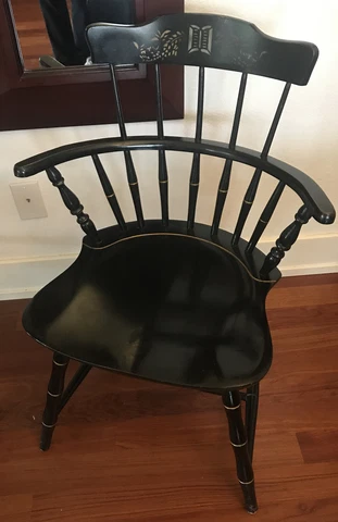 Nichols and Stone Company Black Bowback Windsor Armchair, 1930 or Later, Mint! Cover