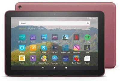 NEW Amazon Fire HD 8 Tablet - 8" Display in Plum 32GB - 10th Generation