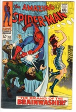 AMAZING SPIDER-MAN #59 (1968) - GRADE 7.0 - 1ST COVER APP MARY JANE WATSON!