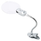 Magnifying Glass Clamp LED Light Gooseneck Desk Lamp Clamp For Reading Jewel TTU