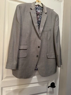 Van Heusen Studio Men's Blazer Size 48R Brown Arm patches suede collar - Image 1 of 4