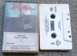Krokus Pay It In Metal Cassette Tape Hard Rock Heavy Metal Out of Print Rare - Picture 1 of 13