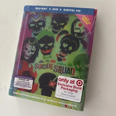 Suicide Squad Target Exclusive Digibook (Blu-Ray/DVD/Digital, 3-Disc Set) NEW - Image 1 of 2
