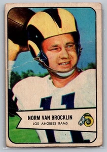 1954 Bowman #8 Norm Van Brocklin - Foto 1 di 2