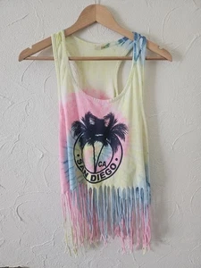 Y2K San Diego Tye Dye Fringe Tank L - Bild 1 von 3