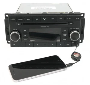 07-08 Dodge Avenger Chrysler Sebring AM FM Radio CD Player w Aux P05064058AJ RES - Picture 1 of 7