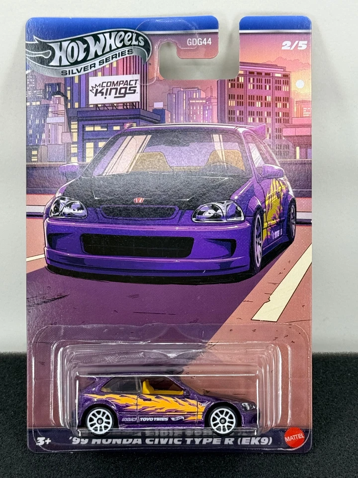 Honda Civic Type R (EK9) 2025 Hot Wheels Silver Series Compact Kings 99 Foto 1 de 1