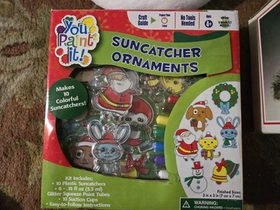 Suncatcher Kit Sets Sun Catcher Window Paint Art DIY Craft Kit Christmas 10 Pcs - image 1 of 3