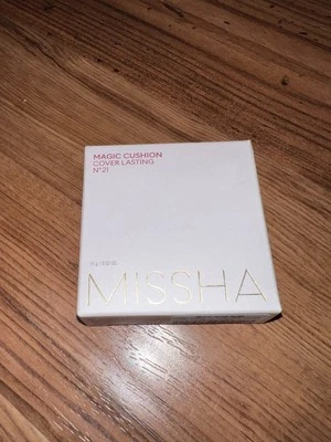 Missha Magic Cushion Cover Lasting No.21, 15g - Light Beige, NEW UNOPENED - Image 1 of 4