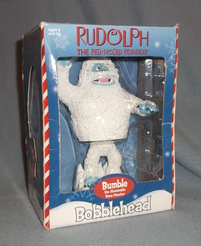 Rudolph the Red Nosed Reindeer BUMBLE Bobblehead Abominable Snowman 2001 NEW Cover