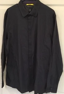 Camisa de vestir para hombre INC International Concepts negra XL ajustada - Imagen 1 de 9