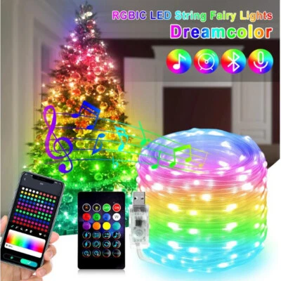 Smart Strip RGB Light Bluetooth Light String Tuya APP Control 10M USB Christmast - Image 1 of 4