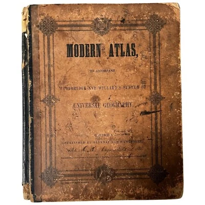 Antique Modern Atlas To Accompany Woodbridge Universal Geography 1840 - Image 1 of 4