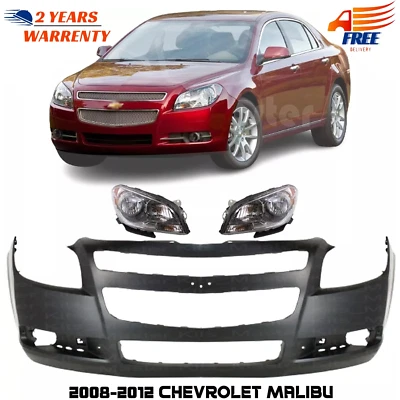 Kit de cubierta de parachoques delantero y faros izquierdo y derecho para Chevrolet Malibu 2008-2012 Foto 1 de 4