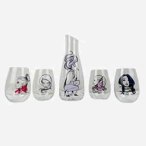 RARO 2014 Kosta Boda Sara Woodrow Smäm "Todo sobre ti" Juego de vasos y jarra - Imagen 1 de 24