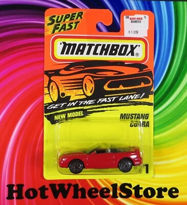 1995 年火柴盒红色 MUSTANG COBRA 新型号卡 #71 MB25-122724 — 第 1/4 张图片