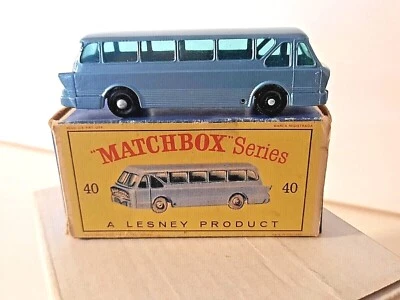 Matchbox by Lesney 1-75 RW No.40b Long Distance Coach 1963 BPW mit OVP D2 TOP! - Bild 1 von 4