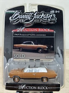 Greenlight 1969 Plymouth GTX convertible Brown Auction Block 1:64 Diecast - Picture 1 of 3