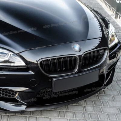 Carbon Fiber Front Kidney Grilles for BMW 6-Series 640i 650i M6 Coupe 2012-2019 - Image 1 of 4