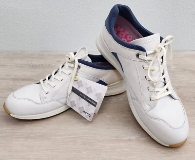 ECCO Women Golf Street Retro Extra Width 40 White Leather Shoes  9 9.5 New Box - Image 1 of 4
