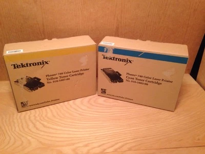GENUINE TEKTRONIX PHASER Yellow 740 016-1687-00 & Cyan 016-1685-00 NEW NIB - Image 1 of 4