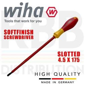 Wiha 00825 Slotted Screwdriver 4.5mm 1000v VDE Electrician Flat Head SoftFinish - Picture 1 of 3