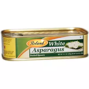 Roland Foods Canned White Asparagus Spears in Brine 14.1 Ounce Tin Pack of 6 - Picture 1 of 10