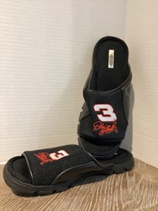 Dale Earnhardt #3 Vintage Flip Flops NASCAR Black Slides Men’s Size: 12 - Picture 1 of 5