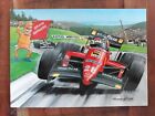 alte Postkarte Gerhard Berger Formel 1 Ferrari 1987, Österreichring Zeltweg