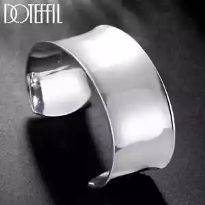 DOTEFFIL 925 Sterlingsilber Armreif Armband glatt offen Mode Schmuck - Bild 1 von 6