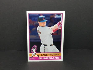 2025 Topps Heritage #261 Lane Thomas, Guardians - Chrome Parallel Insert - Picture 1 of 2