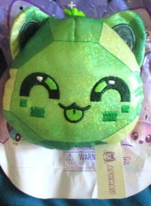Aphmau MeeMeows Celestial Backpack Keychain Clip-On Plush Green EMERALD Cat NEW - Picture 1 of 5