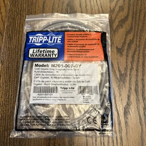 Tripp Lite Cat6 Patchkabel 1 x RJ-45 Stecker 7 Fuß grau N201-007-GY - Bild 1 von 4