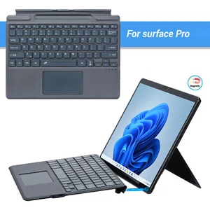 For Microsoft Surface Pro 11 10 9 8 7 6 5 4 X Rechargeable Detachable Keyboard - Picture 1 of 24