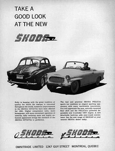 Pubblicità originale Skoda Octavia e Felicia Cabrio 1962 - Foto 1 di 1
