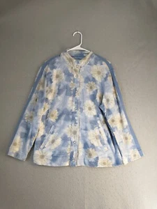 Pacer Karen Scott Womens Jacket Large Floral Long Sleeve Casual Button Up - Picture 1 of 10