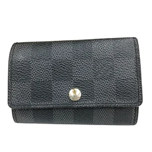 Auth Louis Vuitton Multicles 6 Key Case Damier Graphite N62662 CT3176 - Picture 1 of 16
