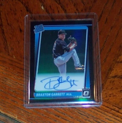 2021 Donruss Optic Rated Rookie Braxton Garrett Auto 16/50 PRIZM - Image 1 of 3