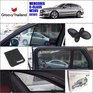 6 PCS SET FOLDABLE MESH CURTAIN CAR SUN SHADE FIT FOR BENZ C CLASS W205 ESTATE - Picture 1 of 8