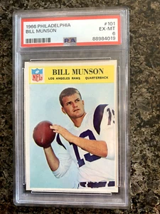 1966 Philadelphia Football #101 Bill Munson (PSA 6) - Picture 1 of 2