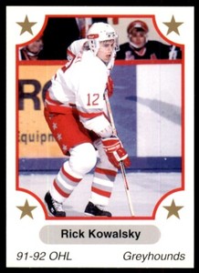 1991-92 7th Inning Sketch OHL Rick Kowalsky Sault Ste. Marie Greyhounds #330