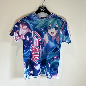  Hatsune Miki kurzärmeliges Vollgrafik-T-Shirt Rundhals Polyester Größe Medium - Bild 1 von 9