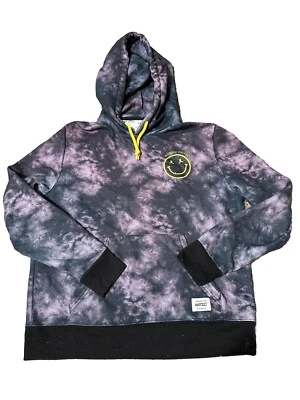 HOODIE Superlative Conspiracy SWEATER Vintage  Small M  Tie Dye Black/Purple - Image 1 of 4