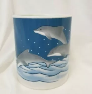 Taza de delfines cápsula de delfines marsopa natación café té hecho en Japón - Imagen 1 de 10