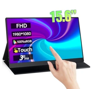 15.6" FHD Portable Monitor Touchscreen Monitor HDMI External Monitor for Laptop - Picture 1 of 12