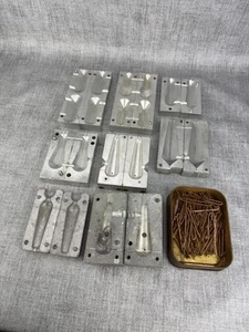 Sea Fishing Leads Weight Mould Aluminium Job Lot x 8 + 60 Oz Of Scrap Lead - Picture 1 of 16