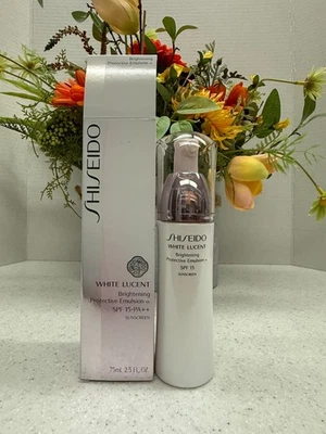 Shiseido White Lucent Brightening Protective Emulsion SPF 15 NIB 2.5 oz / 75 ml - Image 1 of 2